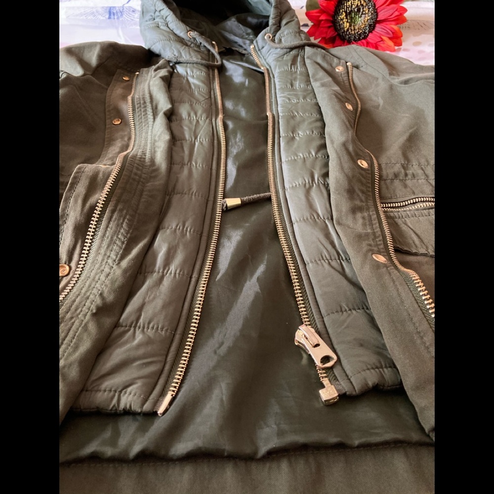 Topshop Hooded Utility Jacket and Double Zipper - Picture 3 of 10